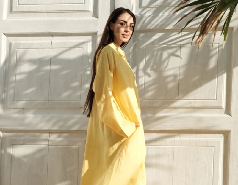 Jalabiya With Two Patch Pockets - (Moroccan Style) - Image 2
