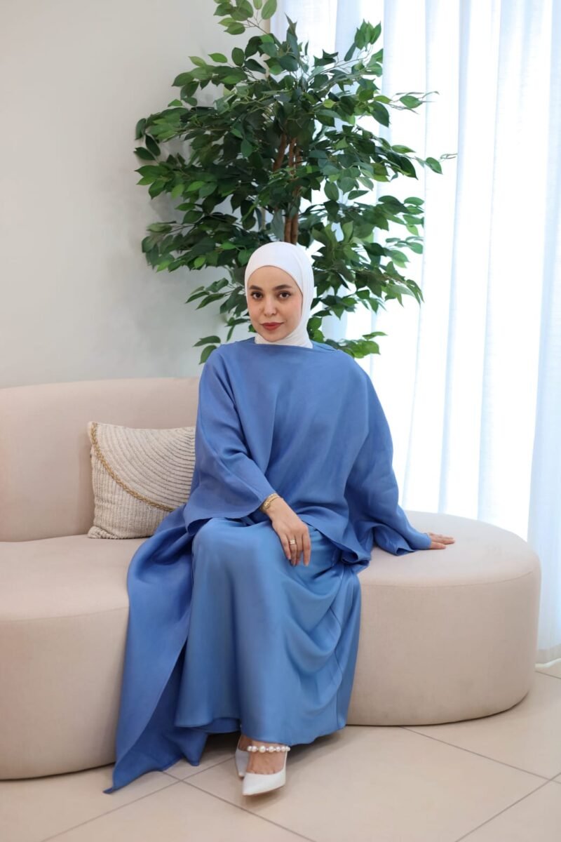 Two Piece Abaya - Blue